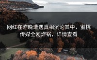 网红在昨晚遭遇真相沉沦其中，蜜桃传媒全网炸锅，详情查看