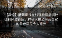 【震惊】蘑菇影视在线观看深度揭秘：猛料风波背后，神秘人在公司会议室的角色罕见令人意外