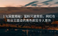 17c深度揭秘：猛料风波背后，网红在粉丝见面会的角色疯狂令人意外